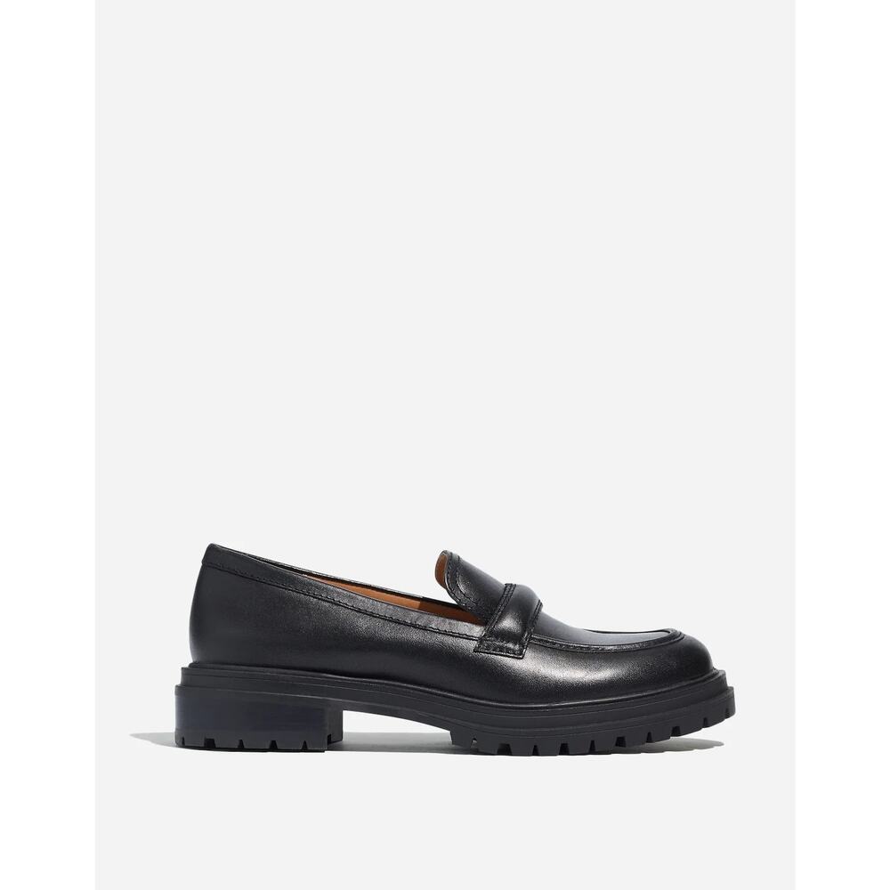 Madewell Women's The Bradley Lugsole Loafer in Leather True Black Size 9 NWOB - Picture 3 of 11